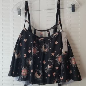 Rosegal Celestial Plus Size High Waist Tankini